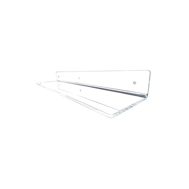 Mensola trasparente in Plexiglass da parete lunghezza 90 cm