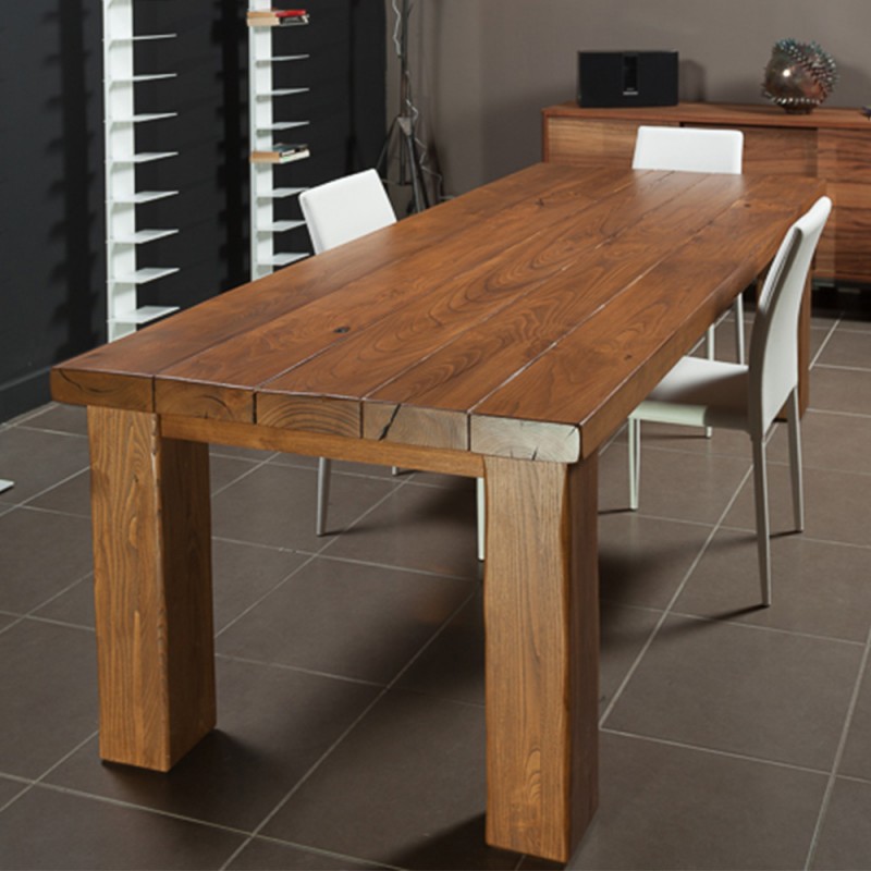 Tavolo legno grezzo di design in legno massello, Sconto 15