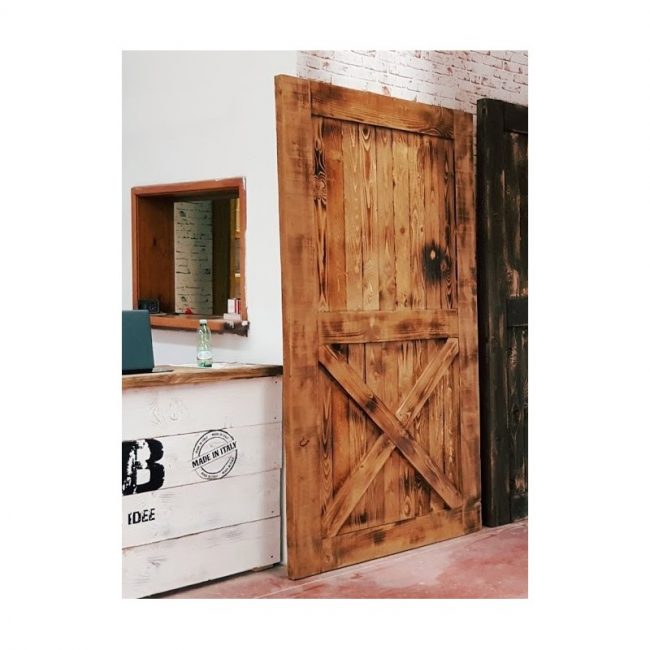 Porta scorrevole da interno stile industriale in legno Marc Xlab