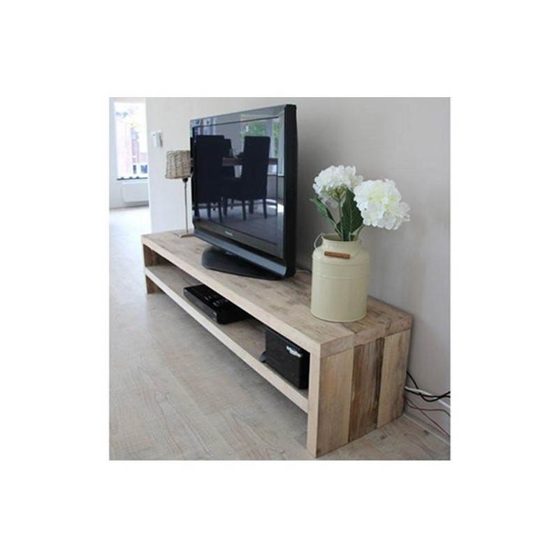 Mobile basso porta TV in legno stile vintage 150x45x45