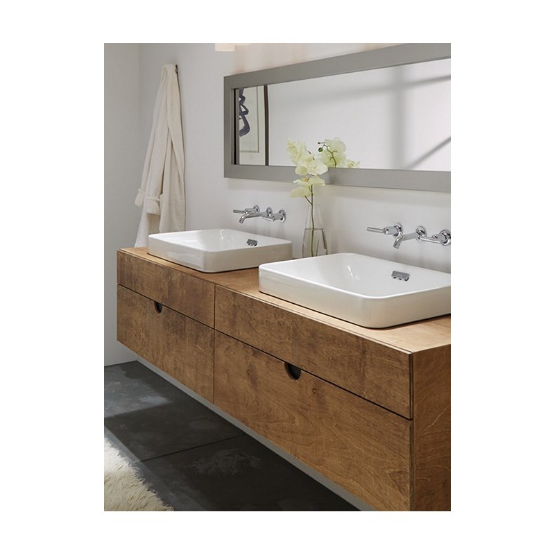 Mobile da bagno da terra Old Style in legno stile industriale - Xlab