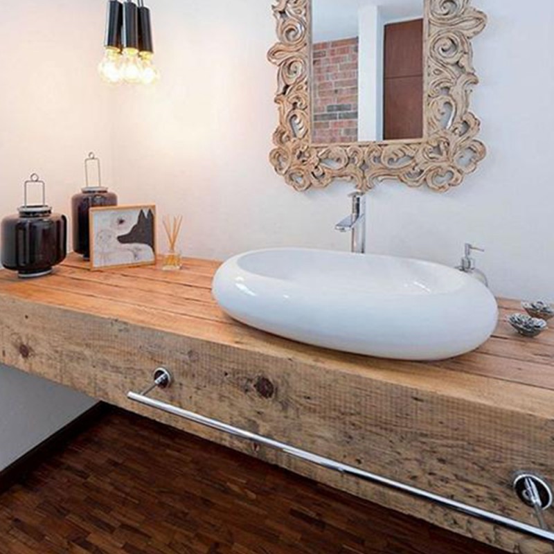 Arredo bagno in legno massello Rustico