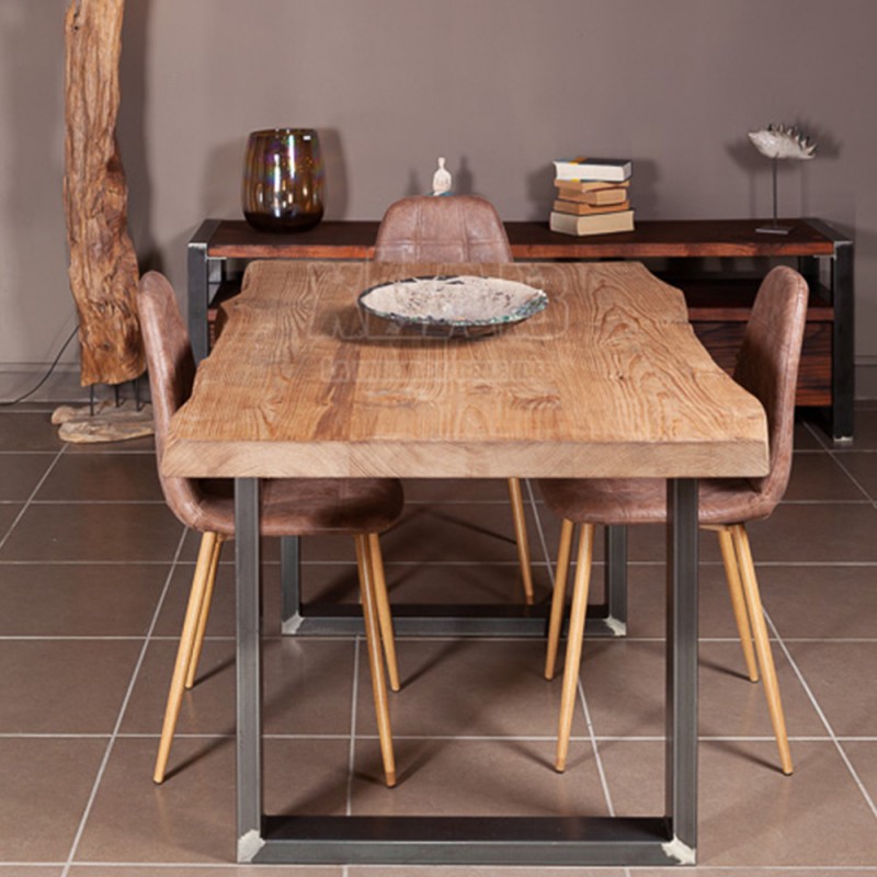 1 pz. L: 45 x P: 80 x H: 45 cm MDF/metallo AC Design Furniture Gregor tavolino rovere/nero 