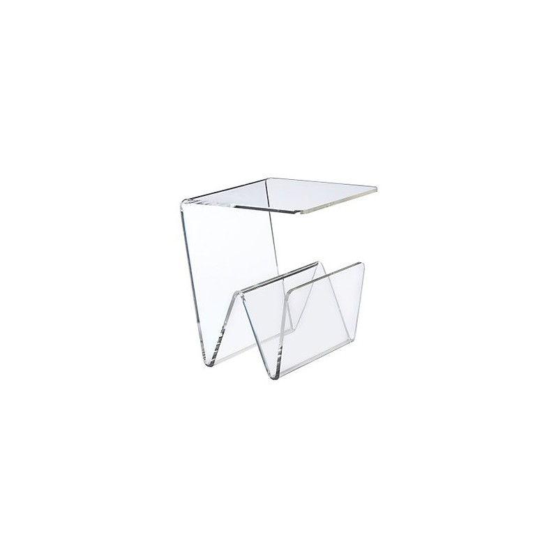 Tavolino Porta riviste plexiglass, plexiglass su misura
